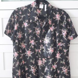 Floral Button-Up Short Sleeve